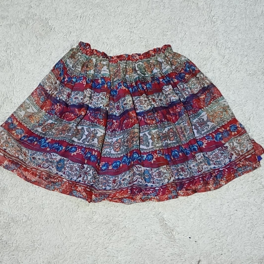 NWOT Anthropologie Emmelee floral flowy skirt sz S